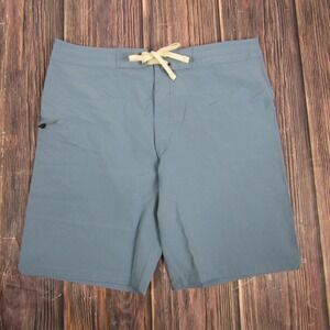 prAna Fenton Boardshort Shorts Mens 32 Swim Recycled Elastic High Tide Boardshor